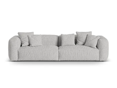 Boucle Modular Sofa, "Martina", 4 Seats, 320x106x75, Silver