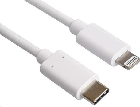 Kabelis USB PremiumCord Lightning - USB-C 1 m Balta (kipod53)