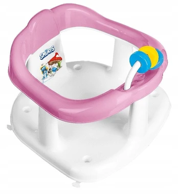 MALTEX Smurfų/žaislų vonios kėdutė, rožinė/balta