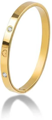 Marc Malone Elegant solid bracelet with crystals MCB250404G