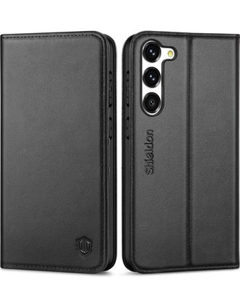 SHIELDON Galaxy S23+ Plus natūralios odos dėklas A