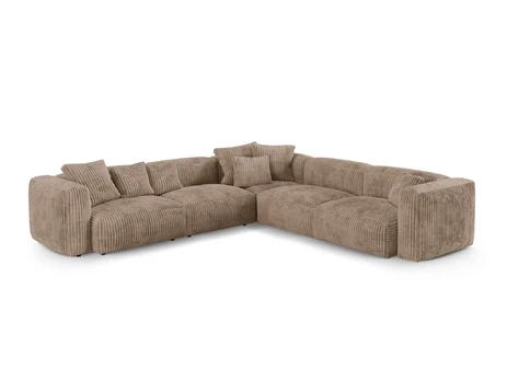 Modular Symmetrical Corner Sofa, "Martina", 5 Seats, 330x330x75, Acorn