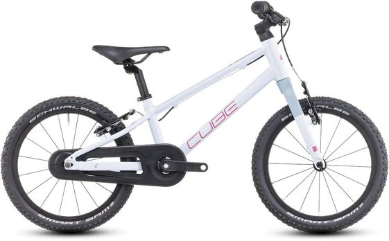 Vaikiškas dviratis, vaikų Cube Numove 160, baltas/rožinis, 16", 16"