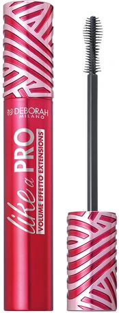 Blakstienų tušas Deborah Milano Like A Pro Black, 13 ml
