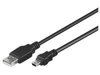Kabelis USB MicroConnect USB-A - 0.5 m Juodas (USBAMB505)