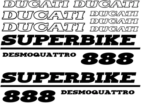 Ducati 888 desmo motociklo lipdukai