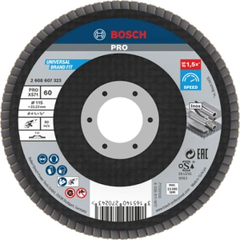 Bosch PRO X571 vėduoklinis šlifavimo diskas 115 mm G60