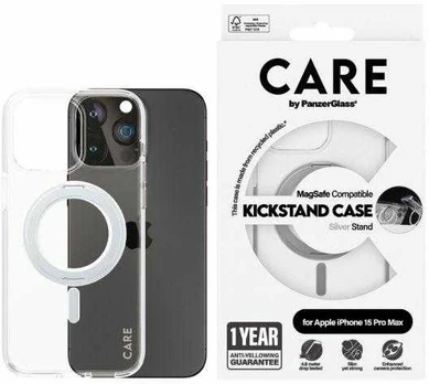 Panzer Glass PanzerGlass CARE Feature Kickstand iPhone 15 Plus sidabrinis