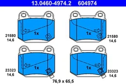ATE 13.0460-4974.2 Brake pad set