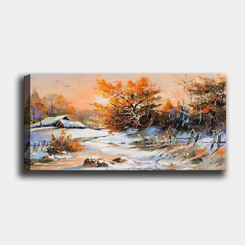 Reprodukcija ant drobės Žiema, 30x80 cm