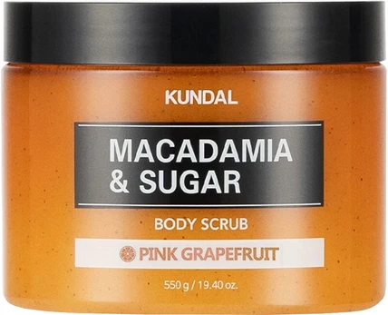 KUNDAL Macadamia & Sugar Pink Grapefruit Body Scrub 550 g