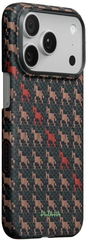 Dėklas PITAKA Edge Case Happiness Rides In do iPhone 17 Pro ebon kylin