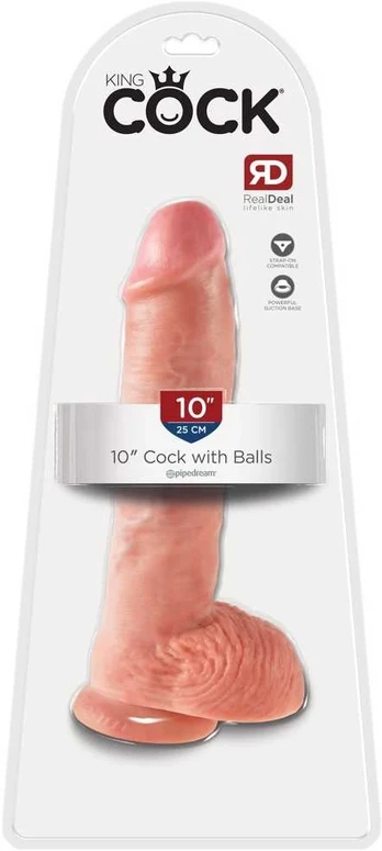 Dildo KING COCK 10 WITH BALLS 26,5 cm