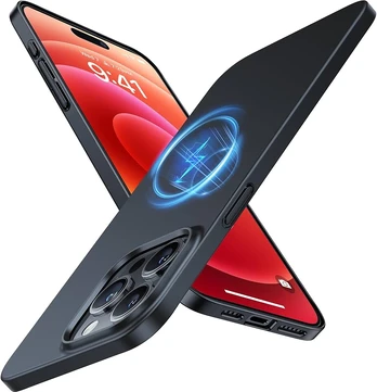 „Torras SlimFit Mag“ serijos „iPhone 15“ juodas