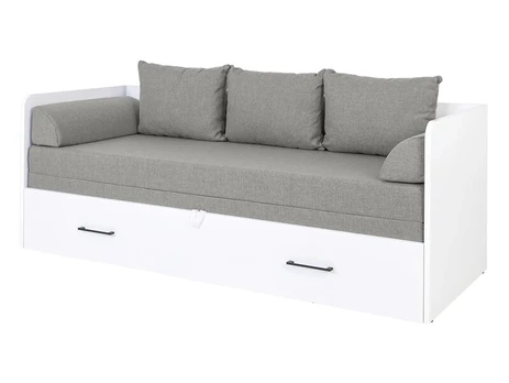 Sulankstoma lova Tetrix, 80-160x200 cm, balta/pilkja