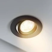 LED įleidžiamas lubų prožektorius DL6809, apvalus, juodas