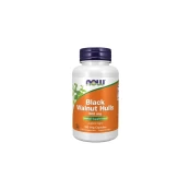 Juodųjų graikinių riešutų lukštai, NOW, 500mg, 100 kapsulių kaina