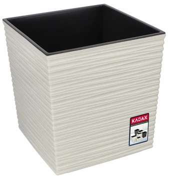Kadax vazonas gėlėms 30 cm įdėklas, plastikinis kreminis