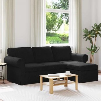 Sofa Juoda 215 x 138 x 80 cm audinys