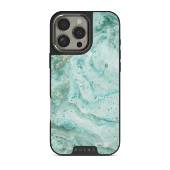 Uluwatu Waves - Teal iPhone 16 Pro Case, Elite Dark (MagSafe) / Gunmetal