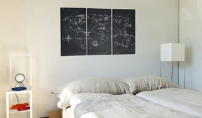 Artgeist Kamštinis paveikslas - Travel broadens the mind (triptych) [Cork Map] kaina