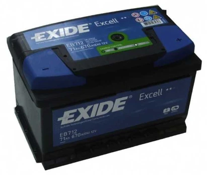 Akumuliatorius EXIDE 71 Ah 670 A EN 12V