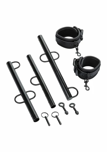 CalExotics Spreader Bar with Adjustable Cuffs 65.5-77 cm Black