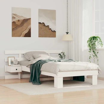 Lovos rėmas Balta 80 x 200 cm Kietos pušies mediena