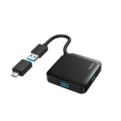 USB Hub Hama 4 port USB 3.2 Gen 1 + USB-C Adapter
