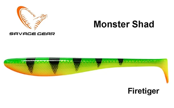 Guminukas Savage Gear Monster Shad Firetiger 18 cm