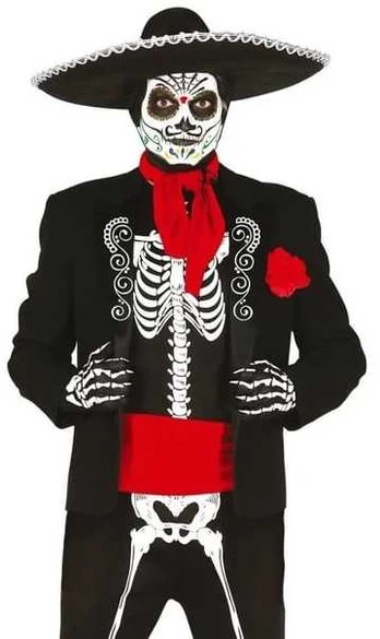 Fiesta Mexicansk skelet kostume