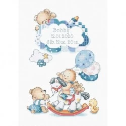 It's a boy! SLETI968 - siuvinėjimo kryželiu rinkinys
