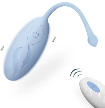 Moteriškas vibratorius Jumping Egg, mėlynas