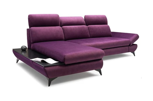 Minkštas kampas Laski Meble Titan, violetinis