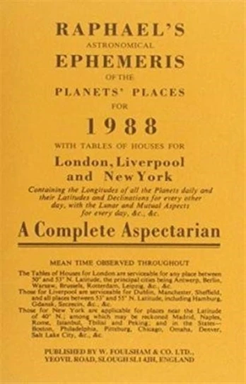 Raphael's Astronomical Ephemeris of the Planets' Places