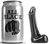 Dildo ALL BLACK 9 cm kaina