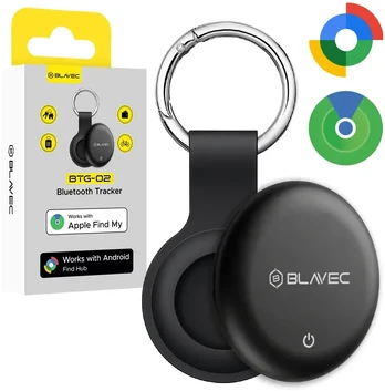 Blavec GPS sekiklis BTG-02 – Bluetooth su Apple ir Android + raktų pakabukas (BTBTG02-B), juodas