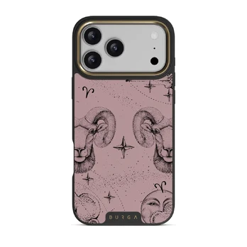 Aries - iPhone 17 Pro Max Case, Elite Dark (MagSafe) / Gold / Pink