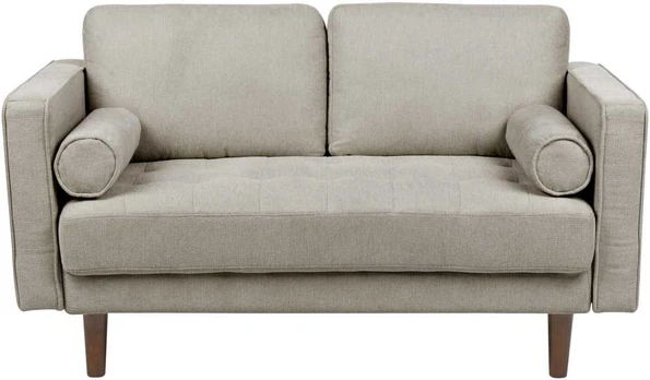 Beliani 2 vietų sofa NURMO, rudai pilka