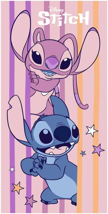 Disney Stitch & Angel microfibre beach towel