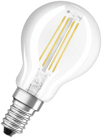 Ledvance 4,8W LED lemputė CLASSIC P, E14, skaidri, 2700K, dimeriuojama