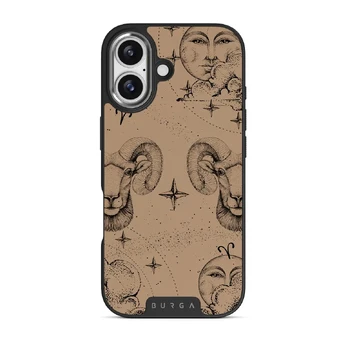 Aries - iPhone 17 Case, Elite Dark (MagSafe) / Silver / Beige