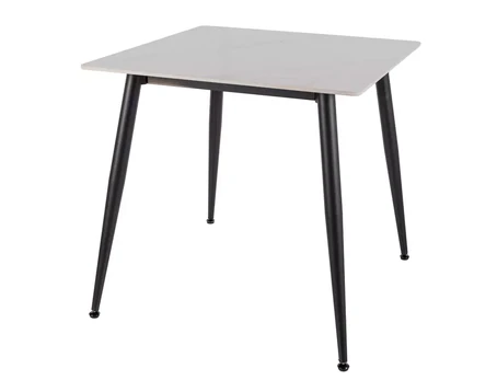 Valgomojo stalas SIGNAL Rion 80x80x76 cm, balta/juoda
