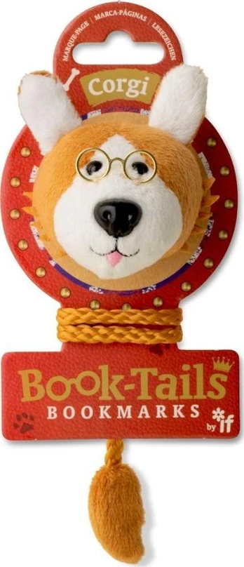 IF Book-Tils Corgi Dog pliušinė žymė