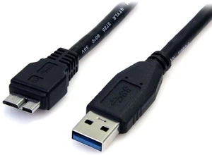 Kabelis StarTech USB 3.0 Cable A to Micro B USB 3.0 A male, Micro USB 3.0 B male, 0.5 m, juoda