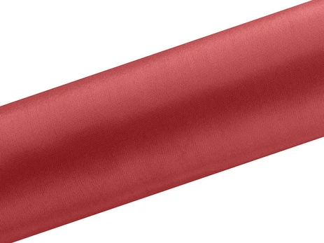 Raudona lygi satino juosta 0.16 x 9m