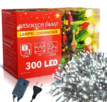Kalėdinė girlianda, 300 LED, 22 m