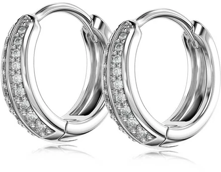 Sidabriniai auskarai su cirkoniais Brasco 61634