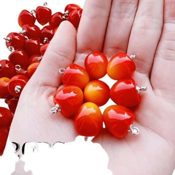 Kūginiai pakabukai, 20PCS Orange Conical Cherry