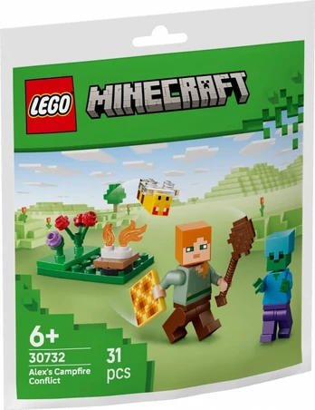 LEGO Minecraft 30732 Alekso kova prie laužo